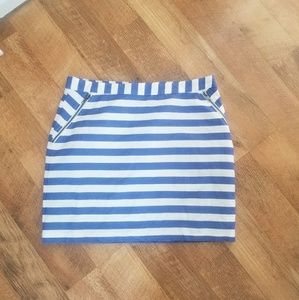 Tinley Road Blue Striped Skirt Sz M